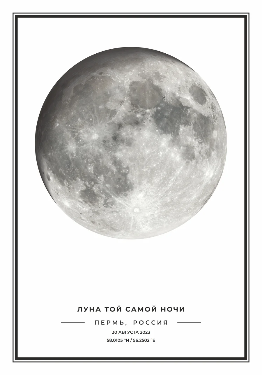 Framed Moon White